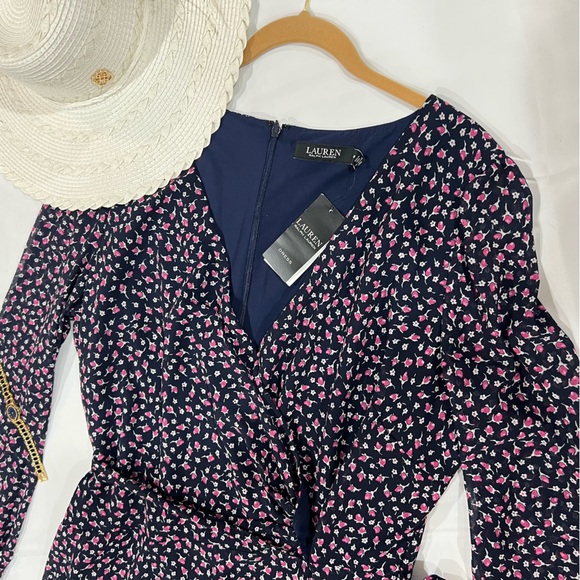 LAUREN RALPH LAUREN FLORAL GEORGETTE DRESS SIZE 18 - Picture 3 of 15